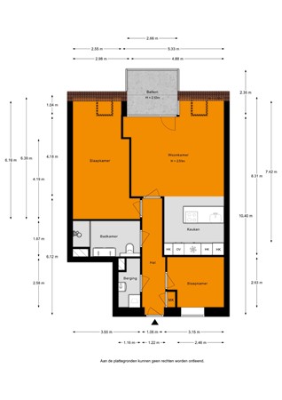 Floorplan - Haven 16, 2451 ZT Leimuiden